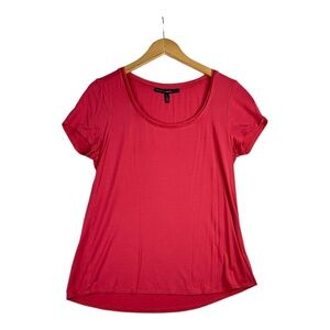 White House Black Market Red Scoop Neck Top Size Medium AS‎ IS